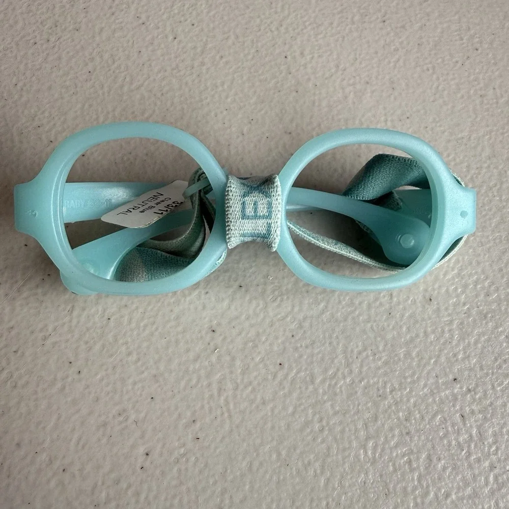 MIRAFLEX‎ Mini Baby EC Clear Blue Neutral Frames Eyeglasses 33-11 Sample Italy